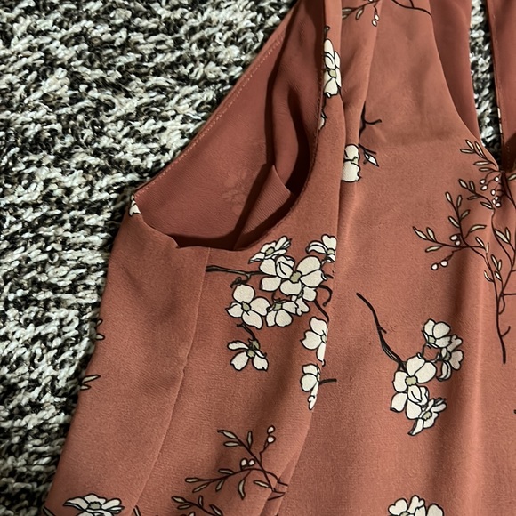 Beautiful Rose + Olive sienna floral size small mock neck blouse. Gently used. - Picture 5 of 12
